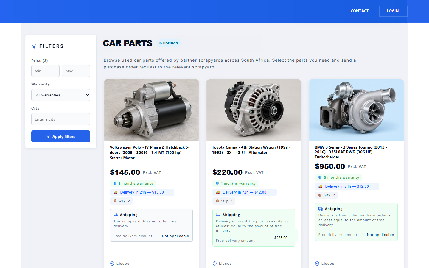 Pièces automobiles